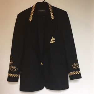 HarrisWallace Women's Blazer Black 100% Wool Lined